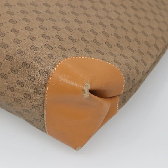 GUCCI Micro GG Supreme Web Sherry Line Bag PVC Beige Gold Auth ep9489