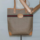 GUCCI Micro GG Supreme Web Sherry Line Bag PVC Beige Gold Auth ep9489-19