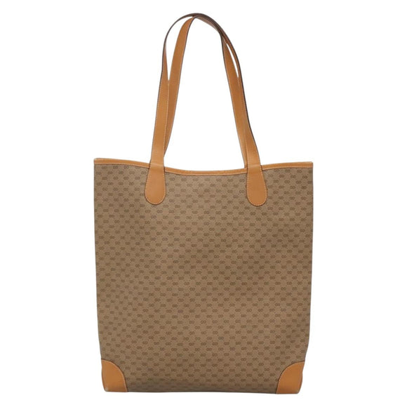 GUCCI Micro GG Supreme Web Sherry Line Bag PVC Beige Gold Auth ep9489