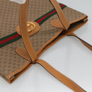 GUCCI Micro GG Supreme Web Sherry Line Bag PVC Beige Gold Auth ep9489-6