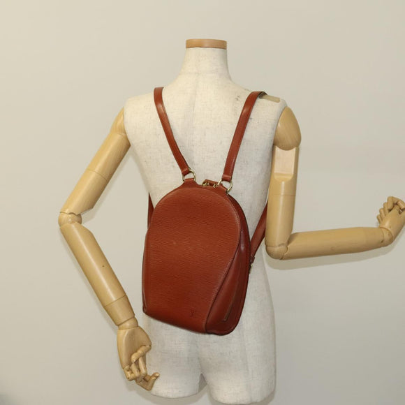 LOUIS VUITTON Epi Mabillon Backpack Brown M52233 LV Auth ep9502