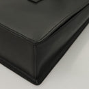 Burberrys Hand Bag Leather Black Silver Auth ep9512-11