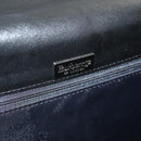 Burberrys Hand Bag Leather Black Silver Auth ep9512-16