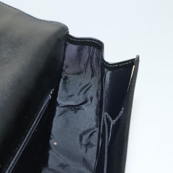 Burberrys Hand Bag Leather Black Silver Auth ep9512