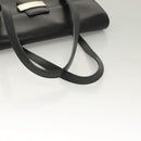 Burberrys Hand Bag Leather Black Silver Auth ep9512-7