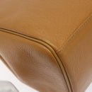 Burberrys Hand Bag Leather Brown Gold Auth ep9513-16