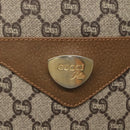 GUCCI GG Plus Supreme Web Sherry Line Tote Bag PVC Beige Red Green Auth ep9518-10