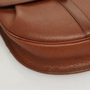 Burberrys Shoulder Bag Leather Brown Gold Auth ep9523-9