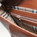 Burberrys Shoulder Bag Leather Brown Gold Auth ep9523-20