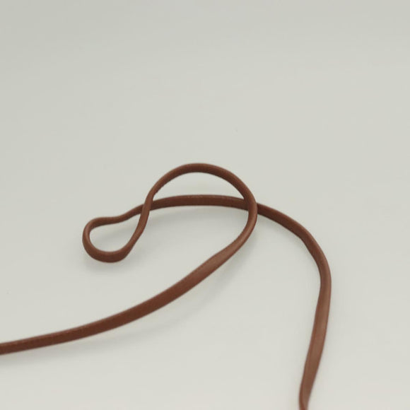 Burberrys Shoulder Bag Leather Brown Gold Auth ep9523