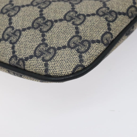 GUCCI GG Supreme Sherry Line Shoulder Bag PVC Navy Gold 68 02 047 Auth ep9524