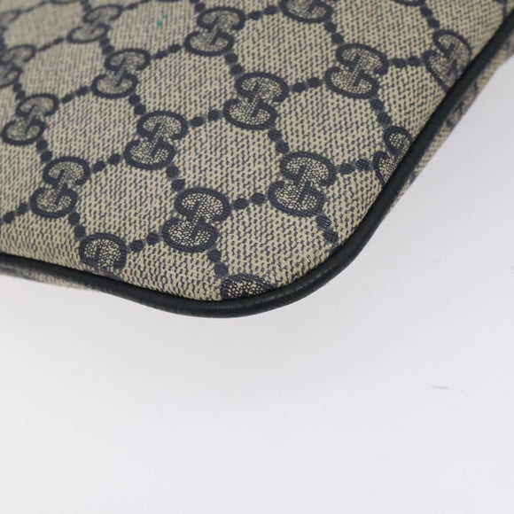 GUCCI GG Supreme Sherry Line Shoulder Bag PVC Navy Gold 68 02 047 Auth ep9524