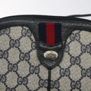 GUCCI GG Supreme Sherry Line Shoulder Bag PVC Navy Gold 68 02 047 Auth ep9524-14