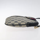 GUCCI GG Supreme Sherry Line Shoulder Bag PVC Navy Gold 68 02 047 Auth ep9524-4