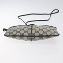 GUCCI GG Supreme Sherry Line Shoulder Bag PVC Navy Gold 68 02 047 Auth ep9524-9