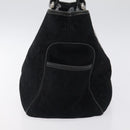 CELINE C Macadam Canvas Boogie bag Hand Bag Black Silver Auth ep9525-4