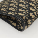 Christian Dior Trotter Canvas Shoulder Bag Navy Gold Auth ep9528-12