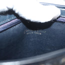 Christian Dior Trotter Canvas Shoulder Bag Navy Gold Auth ep9528-16