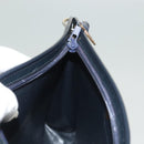 Christian Dior Trotter Canvas Shoulder Bag Navy Gold Auth ep9528-18