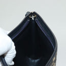 Christian Dior Trotter Canvas Shoulder Bag Navy Gold Auth ep9528-19