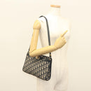 Christian Dior Trotter Canvas Umhängetasche Marineblau Gold Auth ep9528-20