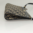 Christian Dior Trotter Canvas Shoulder Bag Navy Gold Auth ep9528-4