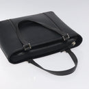 BURBERRY Hand Bag Leather Black Silver Auth ep9535-6