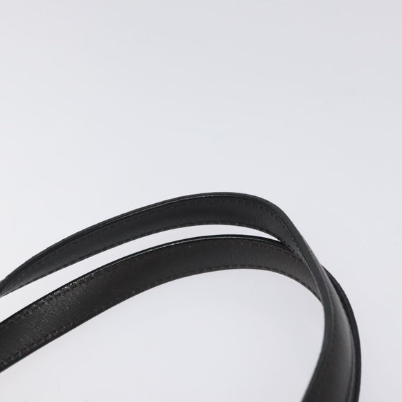 BURBERRY Hand Bag Leather Black Silver Auth ep9535