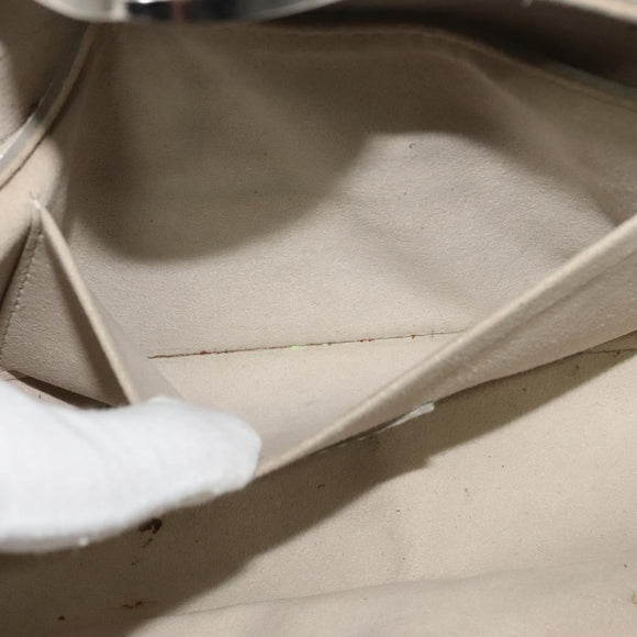 LOUIS VUITTON Epi Pochette Montaigne Bag White Yvoire M5929J LV Auth ep9537