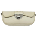 LOUIS VUITTON Epi Pochette Montaigne Bag White Yvoire M5929J LV Auth ep9537-13