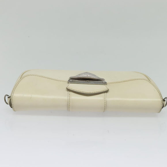 LOUIS VUITTON Epi Pochette Montaigne Bag White Yvoire M5929J LV Auth ep9537