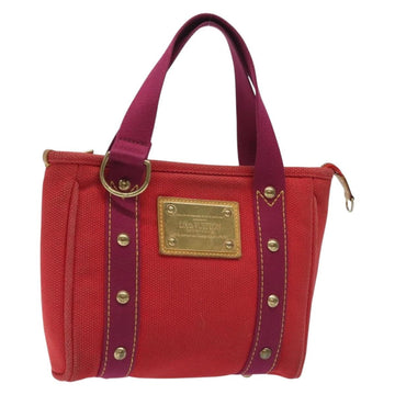 LOUIS VUITTON Antigua Cabas PM Tote Bag Canvas Rouge M40037 LV Auth ep9539
