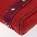 LOUIS VUITTON Antigua Cabas PM Tote Bag Canvas Rouge M40037 LV Auth ep9539-15