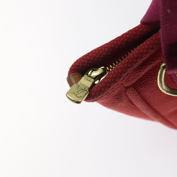 LOUIS VUITTON Antigua Cabas PM Tote Bag Canvas Rouge M40037 LV Auth ep9539