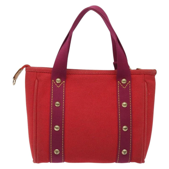 LOUIS VUITTON Antigua Cabas PM Tote Bag Canvas Rouge M40037 LV Auth ep9539