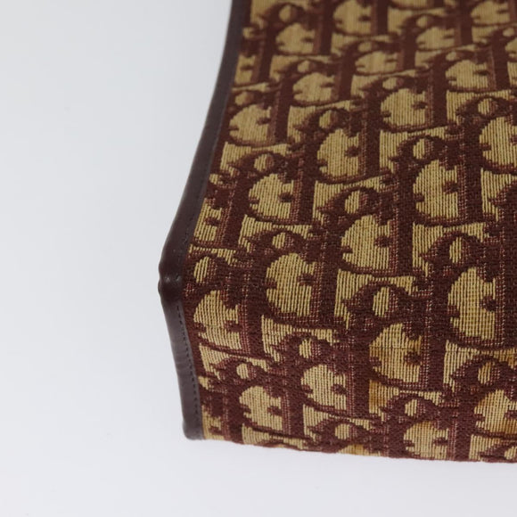 Christian Dior Trotter Canvas Shoulder Bag Red Gold Auth ep9547