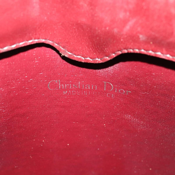 Christian Dior Trotter Canvas Shoulder Bag Red Gold Auth ep9547