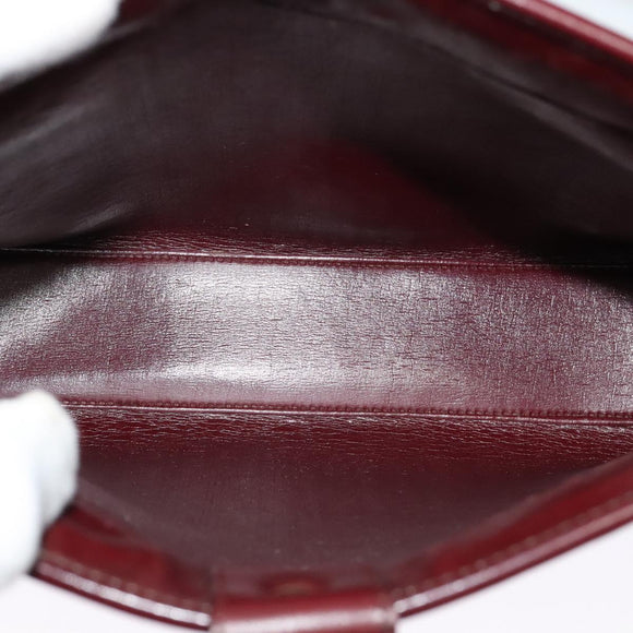 Christian Dior Trotter Canvas Shoulder Bag Red Gold Auth ep9547