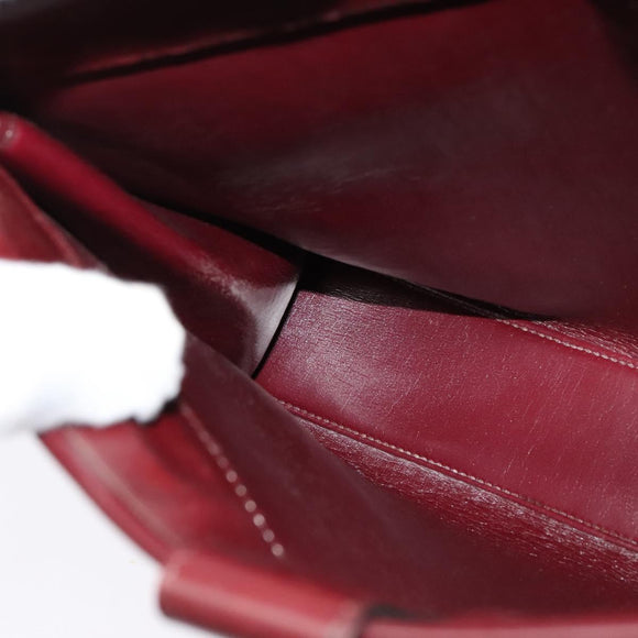 Christian Dior Trotter Canvas Shoulder Bag Red Gold Auth ep9547