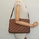 Christian Dior Trotter Canvas Shoulder Bag Red Gold Auth ep9547-19