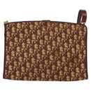 Christian Dior Trotter Canvas Shoulder Bag Red Gold Auth ep9547-2