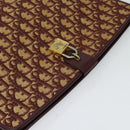 Christian Dior Trotter Canvas Shoulder Bag Red Gold Auth ep9547-6