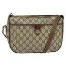 GUCCI GG Supreme Web Sherry Line Shoulder Bag PVC Beige 89 02 077 Auth ep9550-1