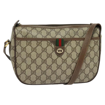 GUCCI GG Supreme Web Sherry Line Shoulder Bag PVC Beige 89 02 077 Auth ep9550