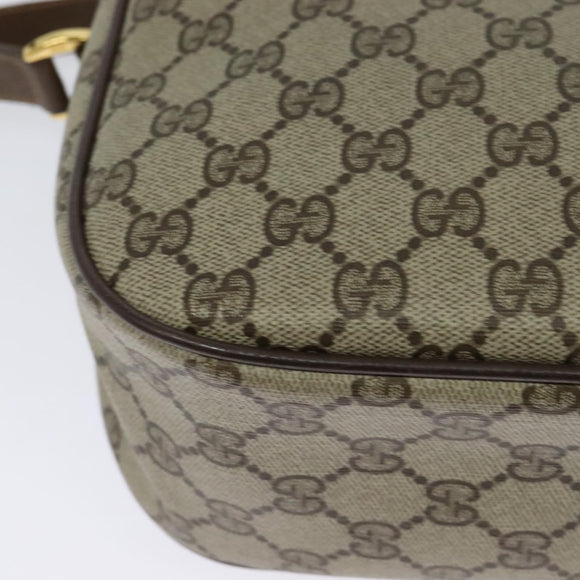 GUCCI GG Supreme Web Sherry Line Shoulder Bag PVC Beige 89 02 077 Auth ep9550