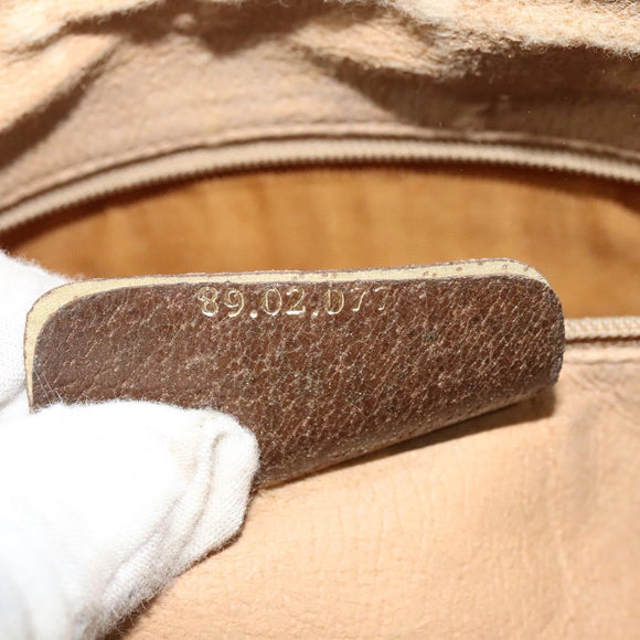 GUCCI GG Supreme Web Sherry Line Shoulder Bag PVC Beige 89 02 077 Auth ep9550