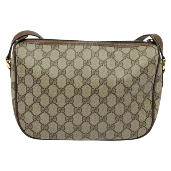 GUCCI GG Supreme Web Sherry Line Shoulder Bag PVC Beige 89 02 077 Auth ep9550