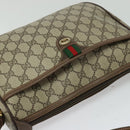 GUCCI GG Supreme Web Sherry Line Shoulder Bag PVC Beige 89 02 077 Auth ep9550-6