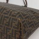 FENDI Zucca Canvas Tote Bag Brown Black Auth ep9552-15