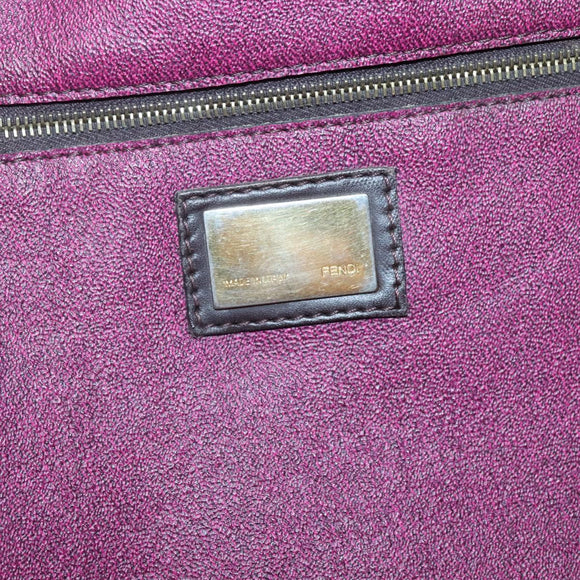 FENDI Zucca Canvas Tote Bag Brown Black Auth ep9552